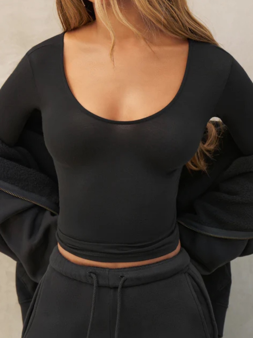 Joah Brown Scoop Neck Long Sleeve - Picture 3 of 6